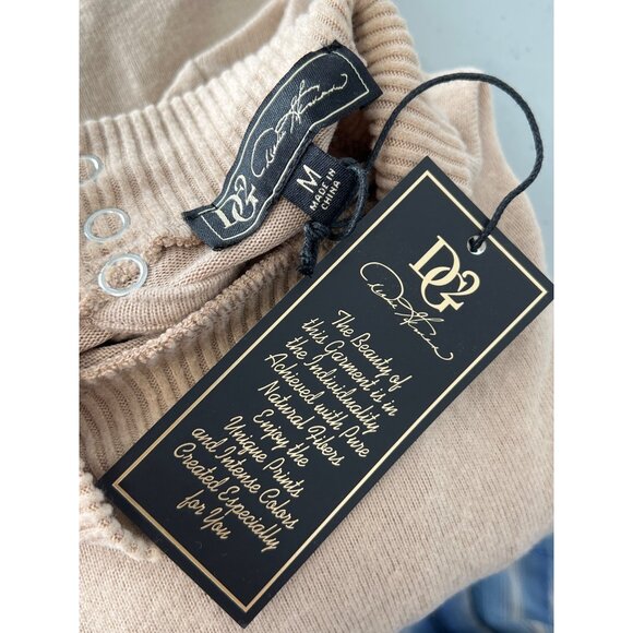 DG2 Diane Gilman Brushed Sweater Knit Mock Neck Top Size Medium Keyhole Back NEW - Picture 3 of 7